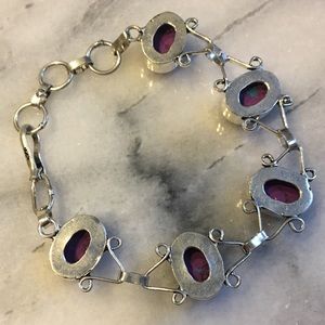 Boutique Jewelry - Purple Copper Turquoise (Lab) & Silver Bracelet Boutique Jewelry - Purple Copper Turquoise (Lab) & Silver Bracelet